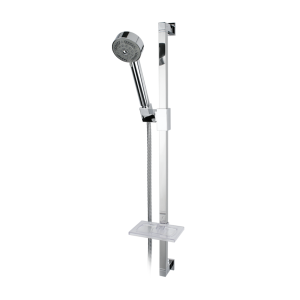 Douche sur rail carré Chrome