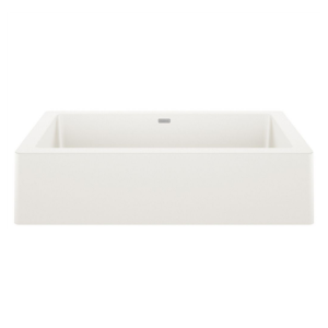 Éviers semi encastré simple cuve19x30’’ Blanc granite