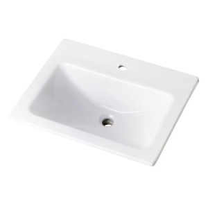 Lavabo sur plan monotrou rond 18x22’’ Blanc