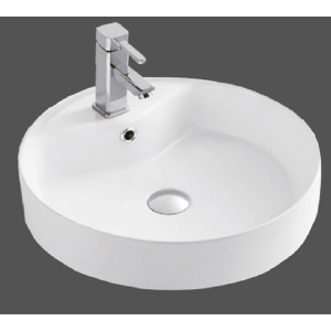 Lavabo vasque monotrou rond 18.5’’ Blanc