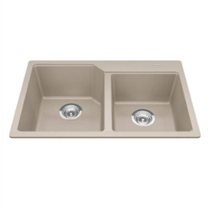 Évier sur plan double cuve 20x31" Champagne Granite