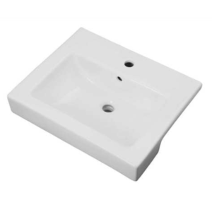 Lavabo sur plan monotrou rectangle 21x18" Blanc