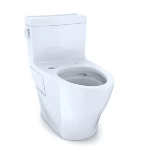 Toilette monopièce TOTO Legato Washlet+ - Hauteur universelle, cuvette allongée, coton
