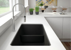 Évier Blanco Precis U 1 3/4 Low Divide - Silgranit Volcano Gray