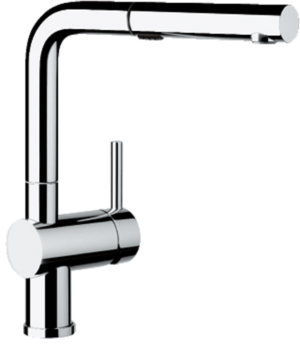 Robinet de cuisine Blanco Linus-S - Douchette extractible double jet, chrome